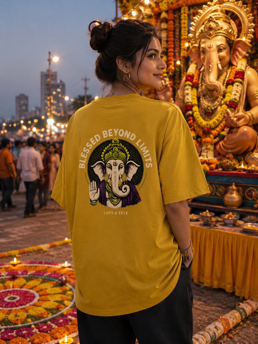 Blessed Beyond Limits Oversized Graphic T-Shirt for Men & Women | Spiritual Streetwear