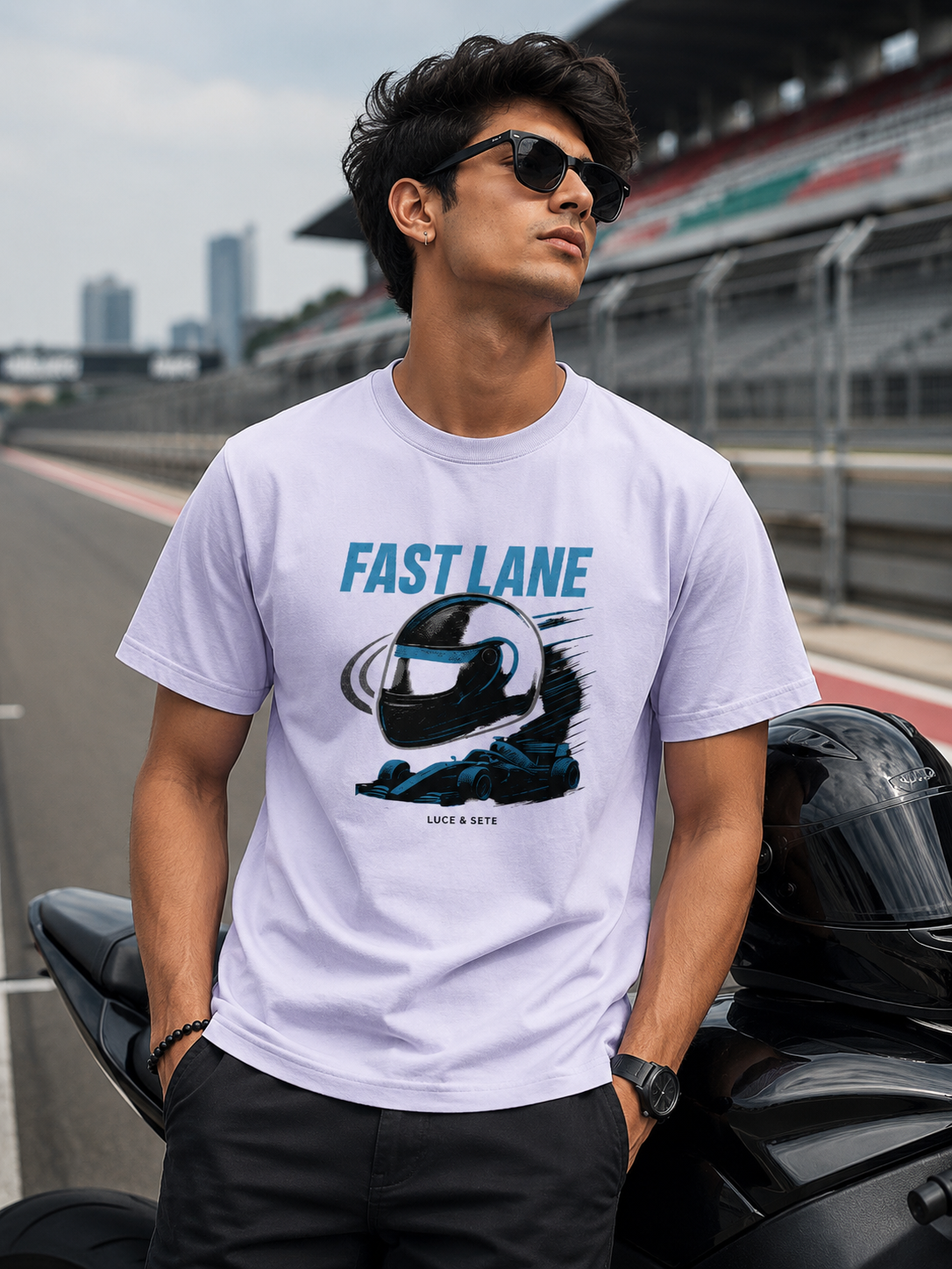 Fast Lane Racing Helmet Premium Graphic T-Shirt for Men & Women | Motorsport Streetwear