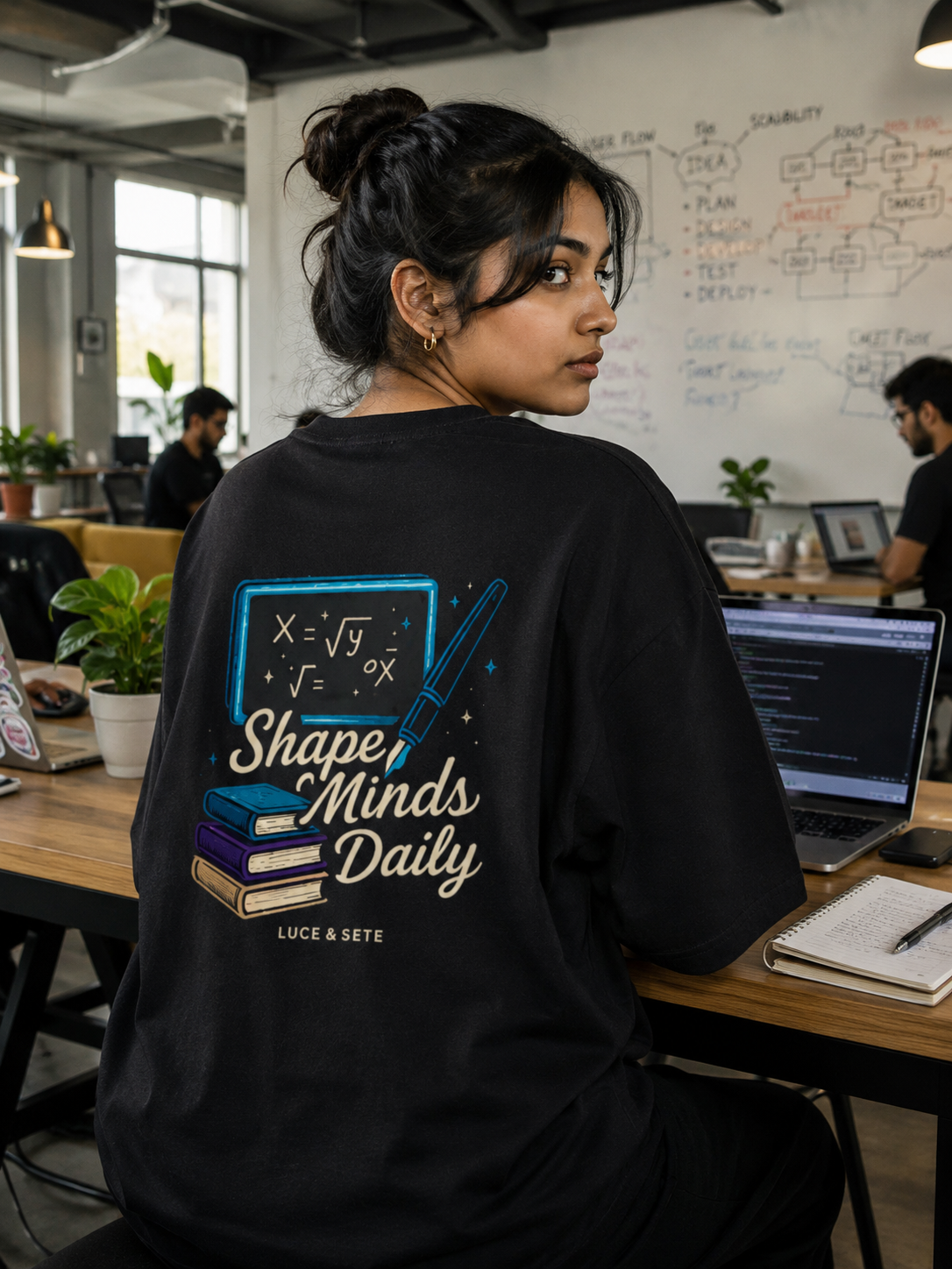 Oversized Statement Shape Minds Daily Graphic T-Shirt for Men & Women | Daily Mind Shapers Streetwear