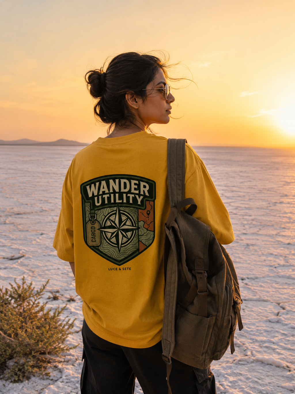 Oversized Wander Utility Oversized Graphic T-Shirt for Men & Women | Thoughtful Explorers Streetwear