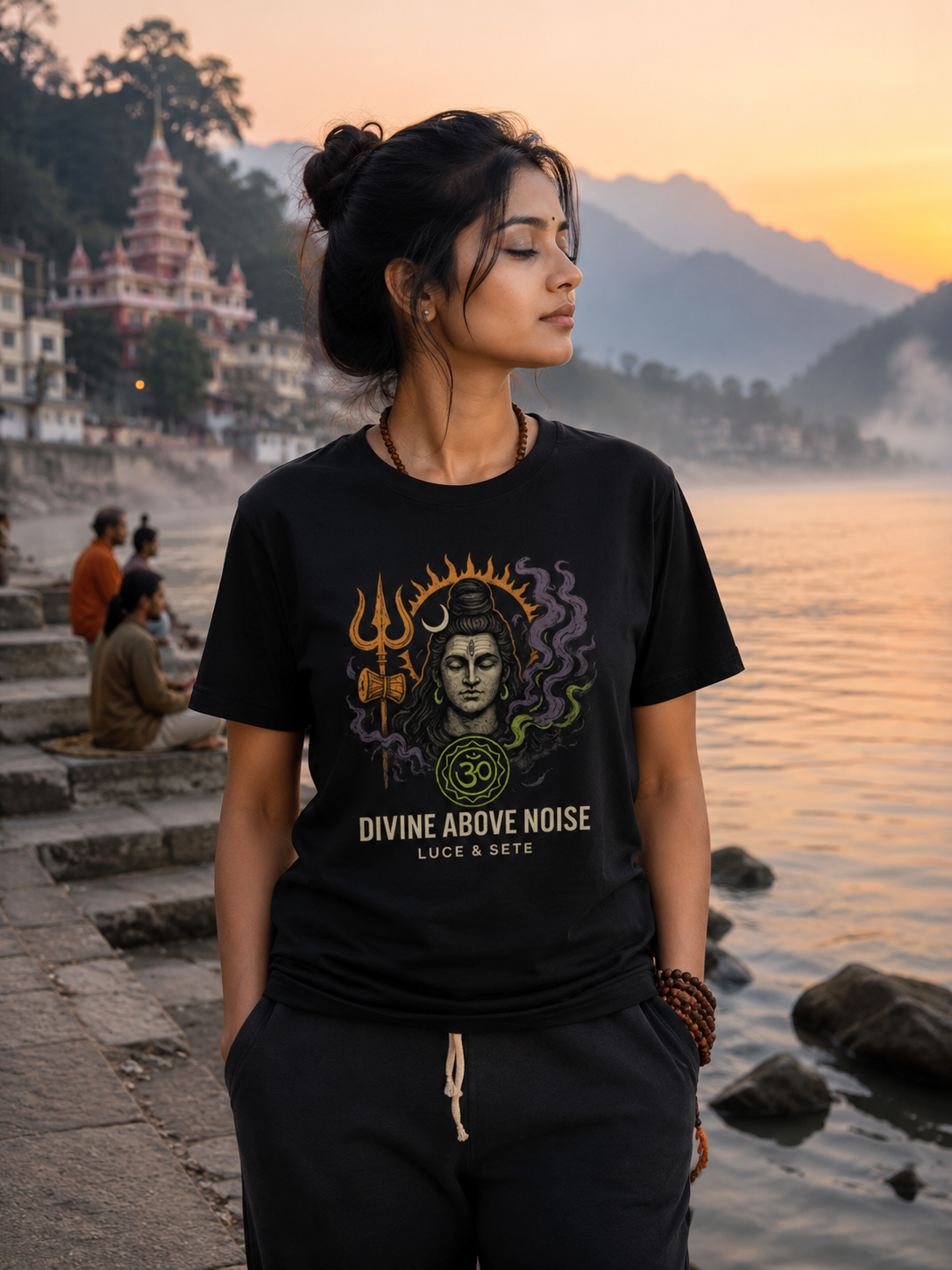 Divine Above Noise Premium Graphic T-Shirt for Men & Women | Spiritual Streetwear