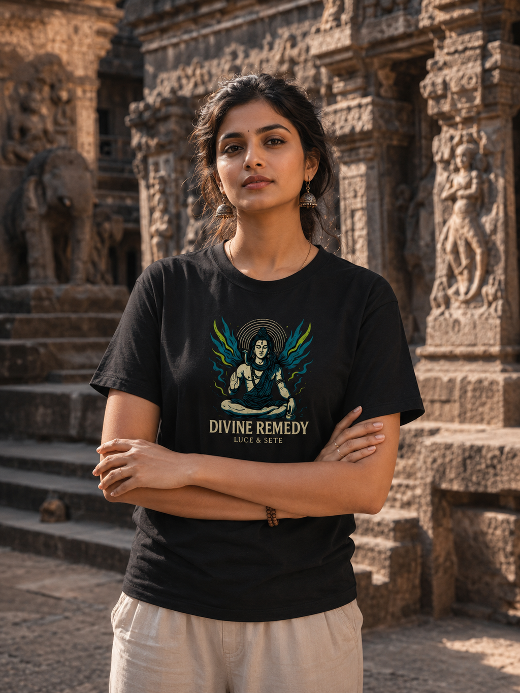 Divine Remedy Spiritual Meditation Premium Graphic T-Shirt for Men & Women | Spiritual Streetwear