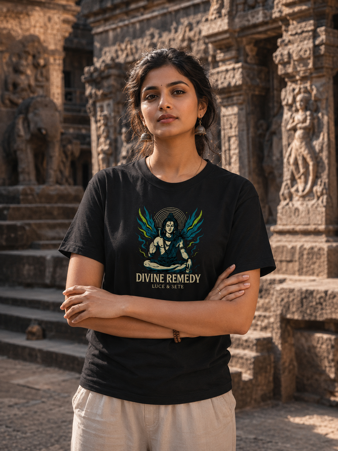 Divine Remedy Spiritual Meditation Premium Graphic T-Shirt for Men & Women | Spiritual Streetwear