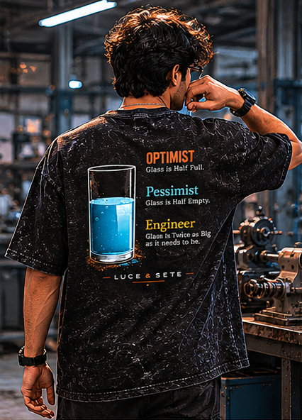 Engineer Mindset Statement Oversized Graphic T-Shirt for Men & Women | Engineer Pride Streetwear