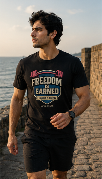 LUCE & SETE GPT mockup 2 - Freedom Is Earned Graphic T-Shirt for Men & Women | Empowerment Streetwear - mockup_001_02_row1_col2_ChatGPT Image May 28, 2026, 11_19_35 PM.png