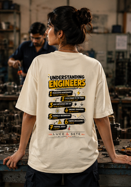 Understanding Engineers Oversized Statement Oversized Graphic T-Shirt for Men & Women | Engineer Pride Streetwear
