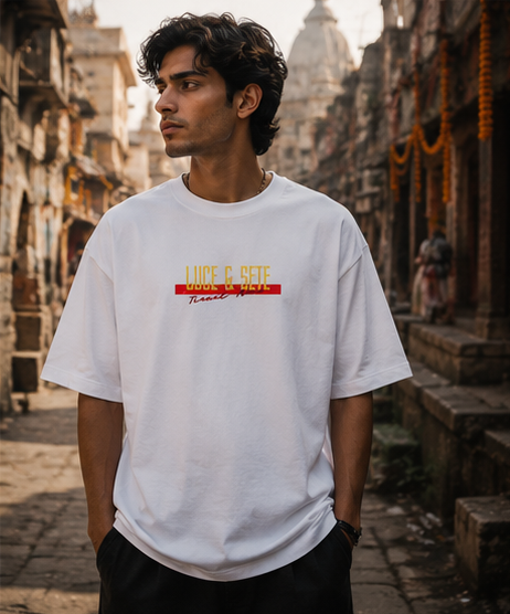 Divine Ganesha Art Oversized Graphic T-Shirt for Men & Women | Spiritual Streetwear