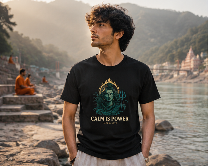 Calm Is Power Spiritual Statement Premium Graphic T-Shirt for Men & Women | Mindfulness Streetwear
