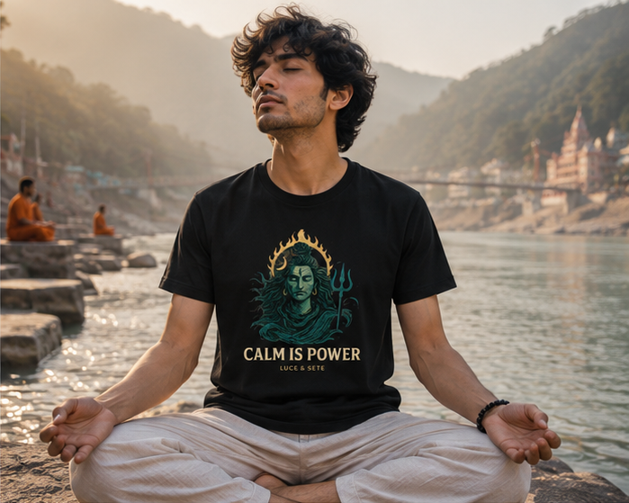 Calm Is Power Spiritual Statement Premium Graphic T-Shirt for Men & Women | Mindfulness Streetwear