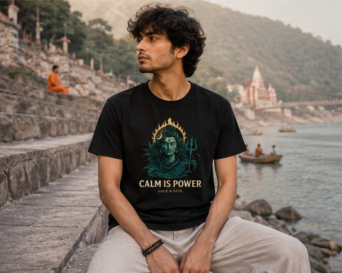 Calm Is Power Spiritual Statement Premium Graphic T-Shirt for Men & Women | Mindfulness Streetwear