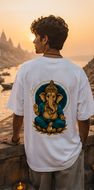 Oversized Spiritual Ganesha Oversized Graphic T-Shirt for Men & Women | Spiritual Streetwear Statement