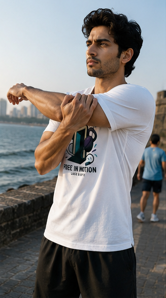 Free In Motion Premium Graphic T-Shirt for Men & Women | Active Lifestyle Streetwear