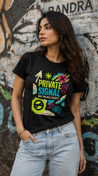 LUCE & SETE GPT mockup 3 - Private Signal Bold Graphic T-Shirt for Men & Women | Exclusive Streetwear Statement - mockup_002_03_row1_col3_ChatGPT Image May 28, 2026, 11_56_26 PM.png