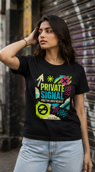 LUCE & SETE GPT mockup 6 - Private Signal Bold Graphic T-Shirt for Men & Women | Exclusive Streetwear Statement - mockup_002_06_row2_col2_ChatGPT Image May 28, 2026, 11_56_26 PM.png