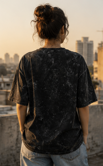 Virgo Work with a Pure Heart Acid Wash Oversized Graphic T-Shirt for Men & Women | Zodiac Streetwear