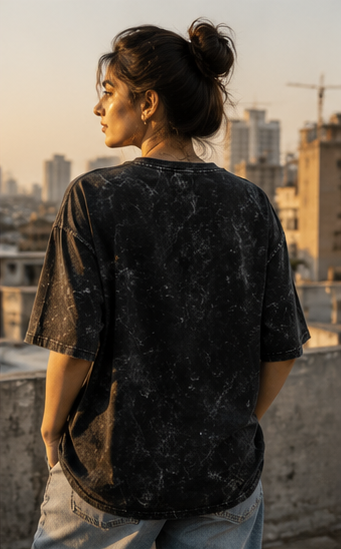 Virgo Work with a Pure Heart Acid Wash Oversized Graphic T-Shirt for Men & Women | Zodiac Streetwear