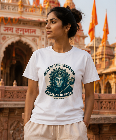 Fearless by Faith Lord Hanuman Spiritual Premium Graphic T-Shirt for Men & Women | Devotion Streetwear