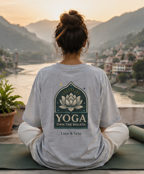 Own The Breath Yoga Statement Oversized Graphic T-Shirt for Men & Women | Spiritual Streetwear