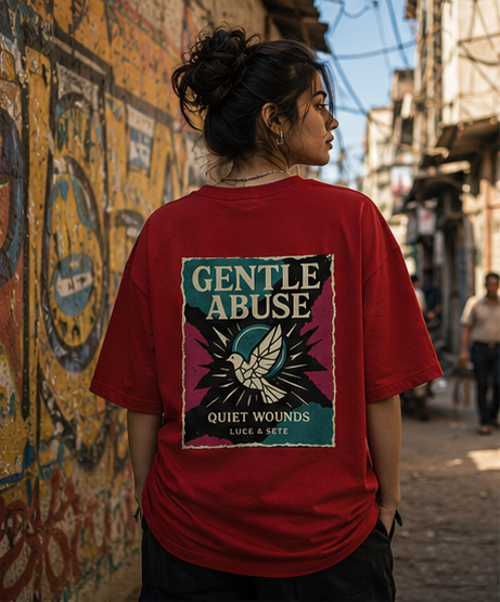 LUCE & SETE GPT mockup 1 - Gentle Abuse Statement Oversized Shirt for Quiet Strength | LUCE & SETE - mockup_003_01_row1_col1_ChatGPT Image May 26, 2026, 10_18_15 PM.png