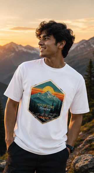 LUCE & SETE GPT mockup 1 - Adventure Mountain Graphic T-Shirt for Men & Women | The Free-Spirited Explorer Streetwear - mockup_003_01_row1_col1_ChatGPT Image May 28, 2026, 07_08_40 PM.png