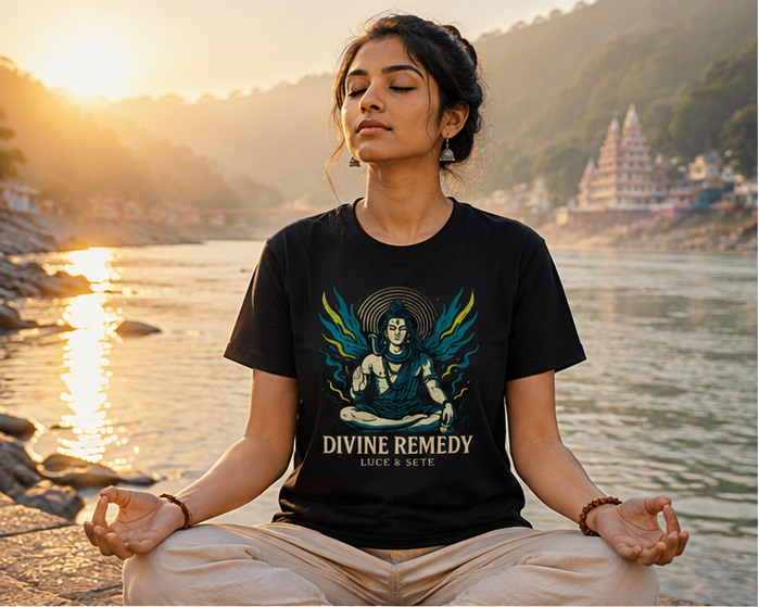 Divine Remedy Spiritual Meditation Premium Graphic T-Shirt for Men & Women | Spiritual Streetwear