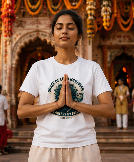 Fearless by Faith Lord Hanuman Spiritual Premium Graphic T-Shirt for Men & Women | Devotion Streetwear
