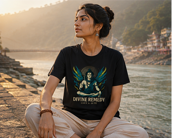 Divine Remedy Spiritual Meditation Premium Graphic T-Shirt for Men & Women | Spiritual Streetwear