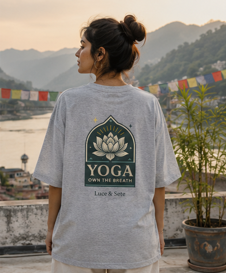 Own The Breath Yoga Statement Oversized Graphic T-Shirt for Men & Women | Spiritual Streetwear