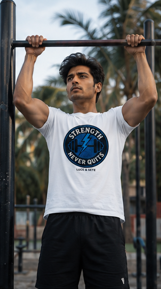 LUCE & SETE GPT mockup 3 - Strength Never Quits Graphic T-Shirt for Men & Women | Motivational Fitness Streetwear - mockup_003_03_row1_col3_ChatGPT Image May 28, 2026, 11_56_30 PM.png