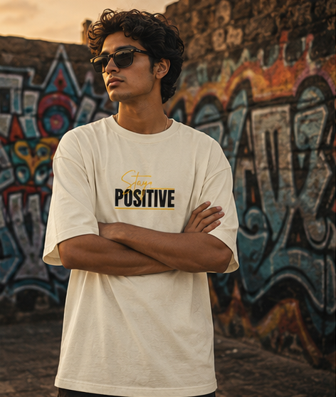 Built to Inspire Oversized Statement Graphic T-Shirt for Men & Women | Positive Vibes Apparel