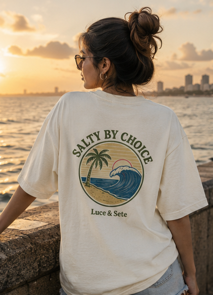 LUCE & SETE GPT mockup 1 - Salty By Choice Oversized Statement Tee for Beach Lovers | LUCE & SETE - mockup_004_01_row1_col1_ChatGPT Image May 27, 2026, 08_51_13 AM.png