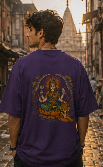 Fearless Divine Energy Oversized Graphic T-Shirt for Men & Women | Spiritual Streetwear