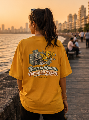 LUCE & SETE GPT mockup 2 - Born to Roam, Forced to Zoom Oversized Graphic T-Shirt for Men & Women | Travel Freedom Streetwear - mockup_004_02_row1_col2_ChatGPT Image May 28, 2026, 03_06_03 PM.png