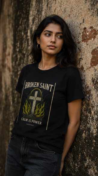 LUCE & SETE GPT mockup 4 - Broken Saint Calm Is Power Graphic T-Shirt for Men & Women | Empowered Style - mockup_004_04_row1_col4_ChatGPT Image May 28, 2026, 11_56_35 PM.png