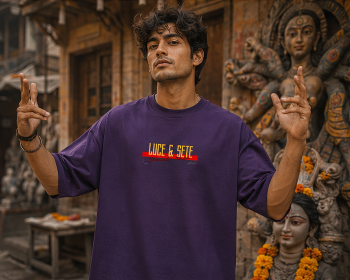 Fearless Divine Energy Oversized Graphic T-Shirt for Men & Women | Spiritual Streetwear