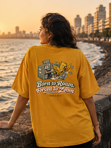 LUCE & SETE GPT mockup 5 - Born to Roam, Forced to Zoom Oversized Graphic T-Shirt for Men & Women | Travel Freedom Streetwear - mockup_004_05_row2_col1_ChatGPT Image May 28, 2026, 03_06_03 PM.png