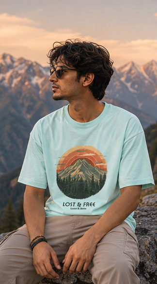 LUCE & SETE GPT mockup 5 - Lost & Free Mountain Adventure Graphic T-Shirt for Men & Women | Travel Streetwear - mockup_004_05_row2_col1_ChatGPT Image May 28, 2026, 07_08_44 PM.png