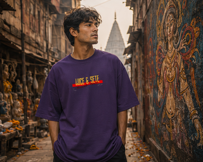 Fearless Divine Energy Oversized Graphic T-Shirt for Men & Women | Spiritual Streetwear