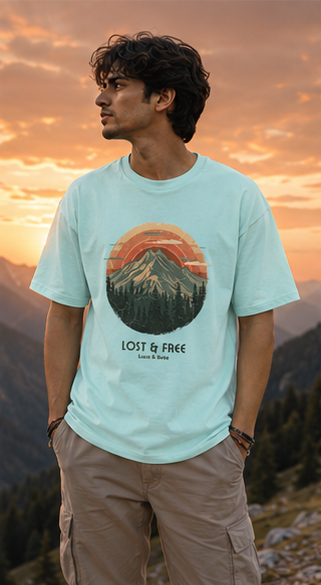 LUCE & SETE GPT mockup 6 - Lost & Free Mountain Adventure Graphic T-Shirt for Men & Women | Travel Streetwear - mockup_004_06_row2_col2_ChatGPT Image May 28, 2026, 07_08_44 PM.png