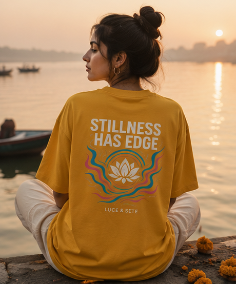 Empowered Stillness Oversized Graphic T-Shirt for Men & Women | Spiritual Streetwear