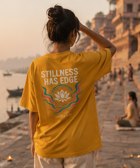 Empowered Stillness Oversized Graphic T-Shirt for Men & Women | Spiritual Streetwear