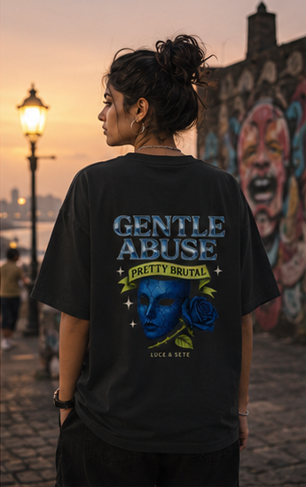 Gentle Abuse Bold Oversized Graphic T-Shirt for Men & Women | Statement Streetwear