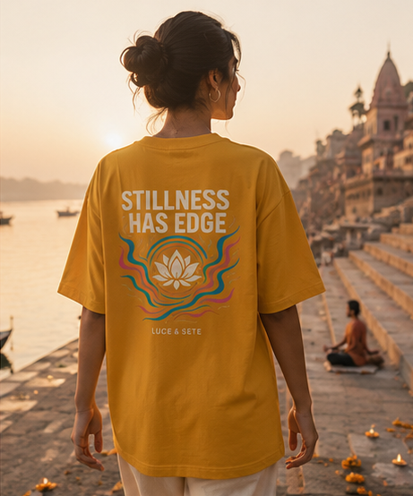 Empowered Stillness Oversized Graphic T-Shirt for Men & Women | Spiritual Streetwear