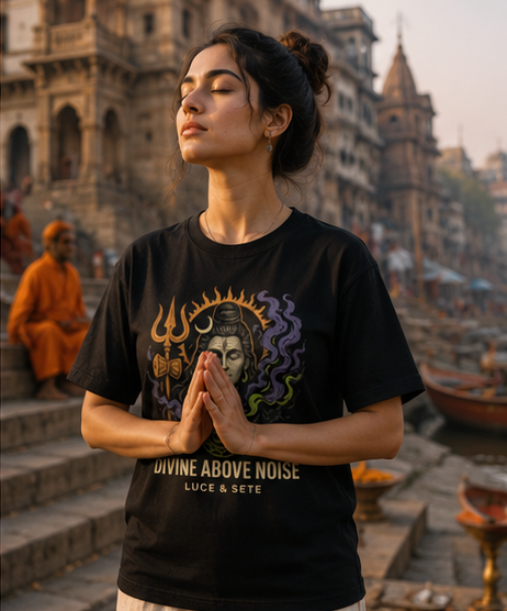 Divine Above Noise Premium Graphic T-Shirt for Men & Women | Spiritual Streetwear