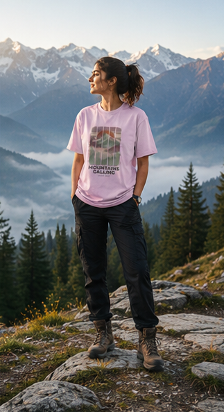 LUCE & SETE GPT mockup 4 - Mountains Calling Adventure Graphic T-Shirt in Soft Pink for Men & Women | Travel Streetwear - mockup_005_04_row1_col4_ChatGPT Image May 28, 2026, 07_08_47 PM.png