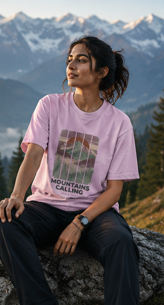 LUCE & SETE GPT mockup 5 - Mountains Calling Adventure Graphic T-Shirt in Soft Pink for Men & Women | Travel Streetwear - mockup_005_05_row2_col1_ChatGPT Image May 28, 2026, 07_08_47 PM.png