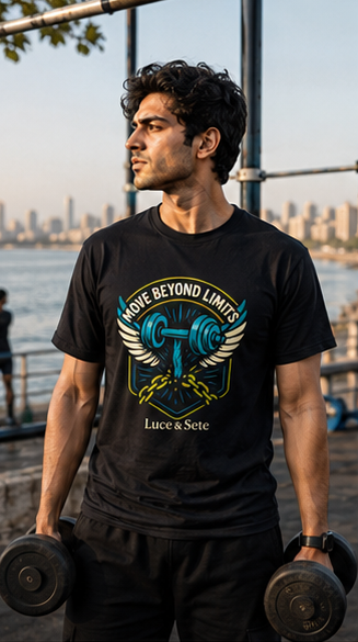 LUCE & SETE GPT mockup 1 - Move Beyond Limits Graphic T-Shirt for Men & Women | Fitness Motivation Streetwear - mockup_006_01_row1_col1_ChatGPT Image May 28, 2026, 10_47_42 PM.png
