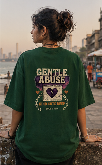Gentle Abuse Kind Cuts Deep Oversized Graphic T-Shirt for Men & Women | Emotional Streetwear
