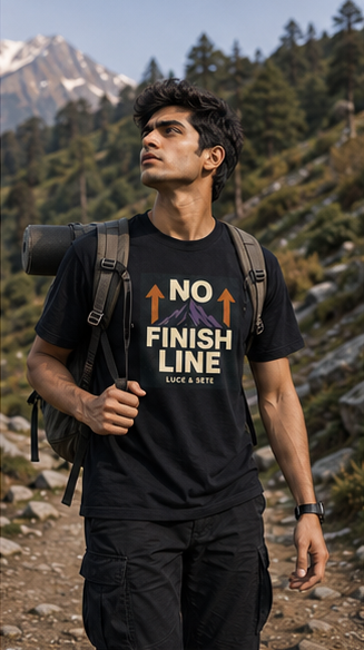 No Finish Line Premium Graphic T-Shirt for Men & Women | Motivational Streetwear
