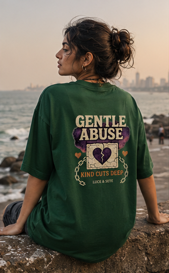 Gentle Abuse Kind Cuts Deep Oversized Graphic T-Shirt for Men & Women | Emotional Streetwear